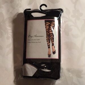 Leg Avenue: Black Tattered footless tights​